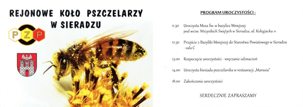 Jubileusz 70-lecia Rejonowego Koła Pszczelarzy w Sieradzu
